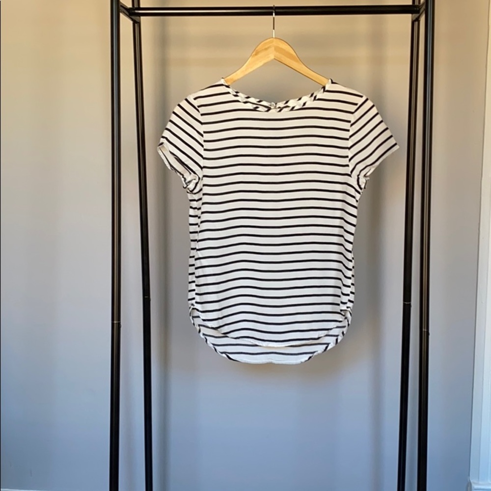 H&M striped viscose top